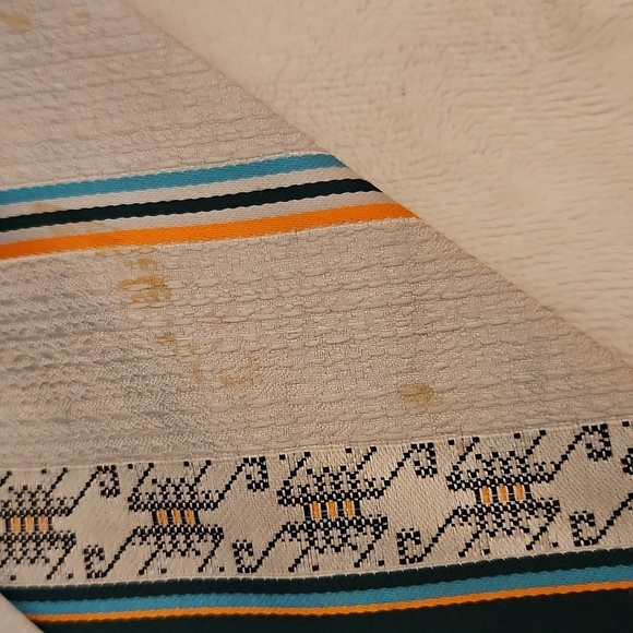 Vtg PRINCE BELLINI Striped Gray and Teal Clip-on Tie - Picture 5 of 7